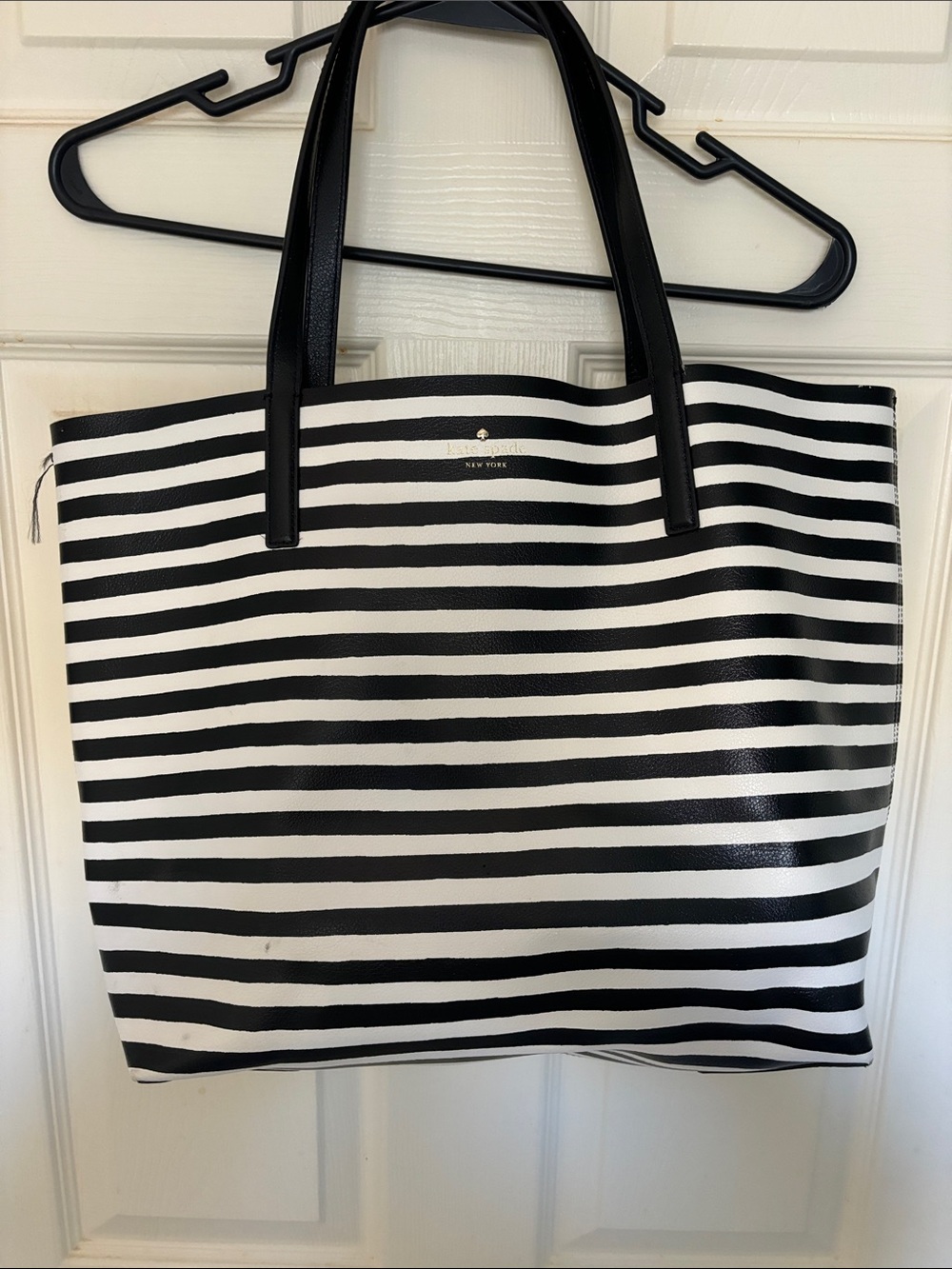 kate spade Black & White Striped Tote